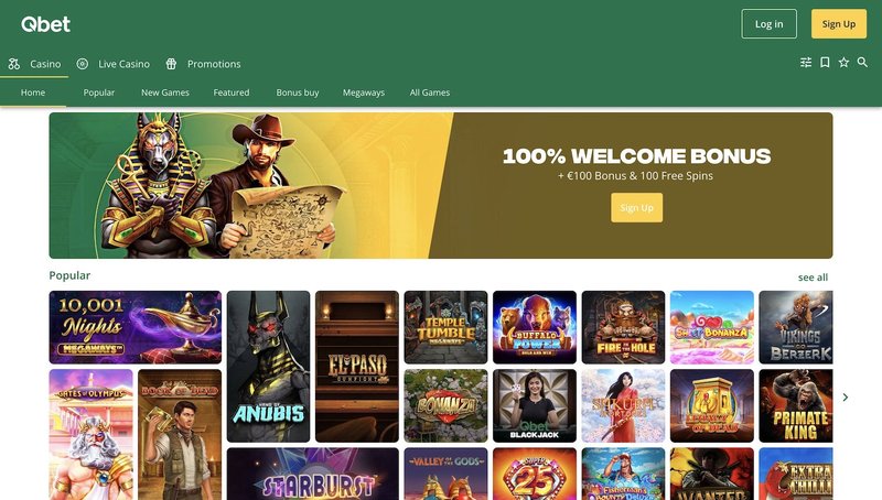 QBet Casino: Jetzt Online Casino mit exklusivem No Deposit Bonus spielen! - overview